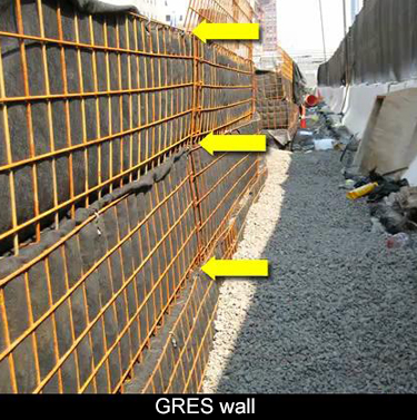 GRES produces this excellent temporary retaining wall